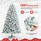 Costway 6ft. Unlit Snow Flocked Hinged Artificial Christmas Tree